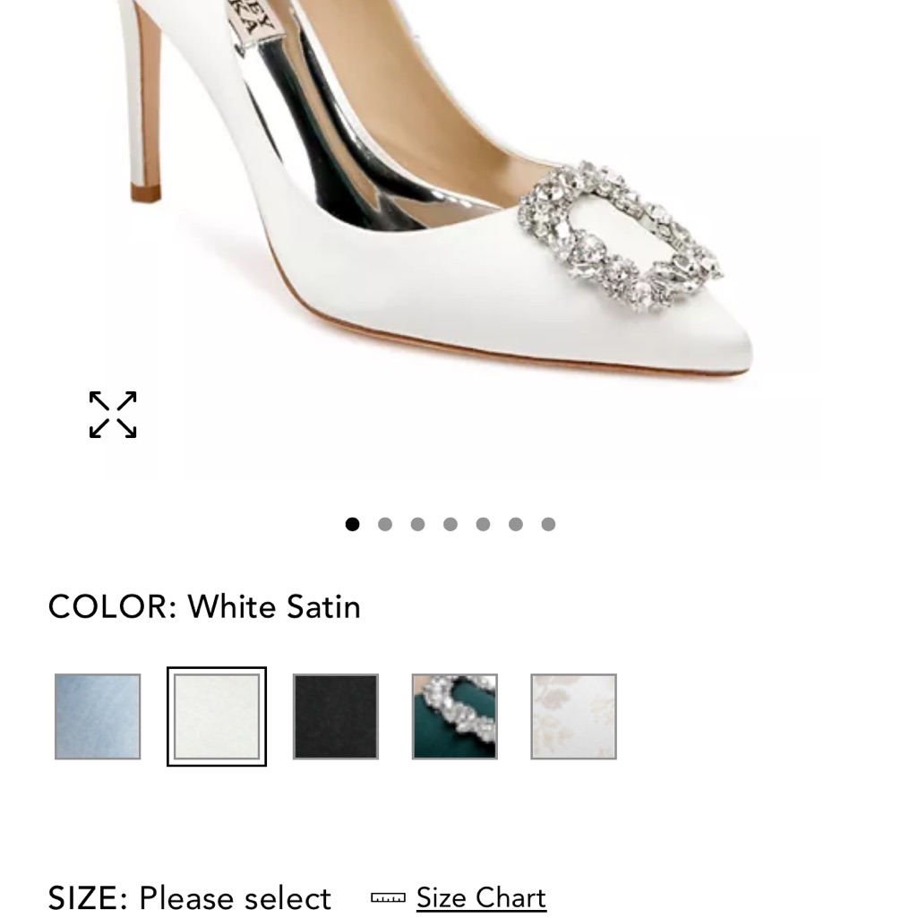 Badgley Mischka Elegant White Satin Women's Heels